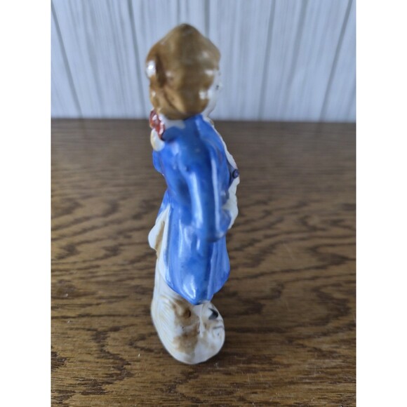 Vintage Porcelain Colonial Man made in occupied Japan royal blue cloak 4" high - Picture 2 of 8